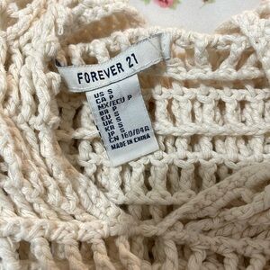 **Forever 21 Crochet Knit Top (Size S)**